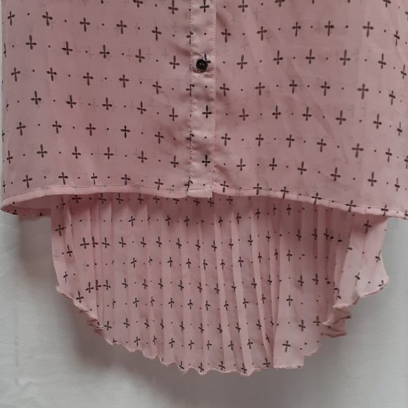 Blouse.  Pink barely sheer - Picture 5 of 9